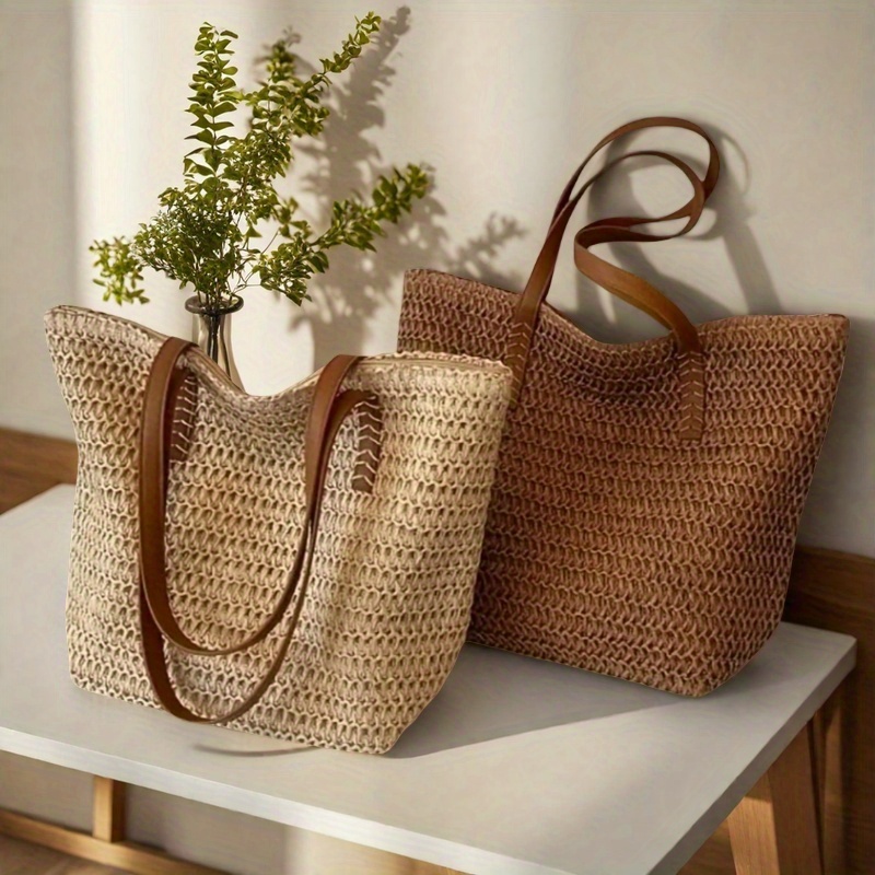 Crochet Bag Raffia - Sac tissé à la mode et