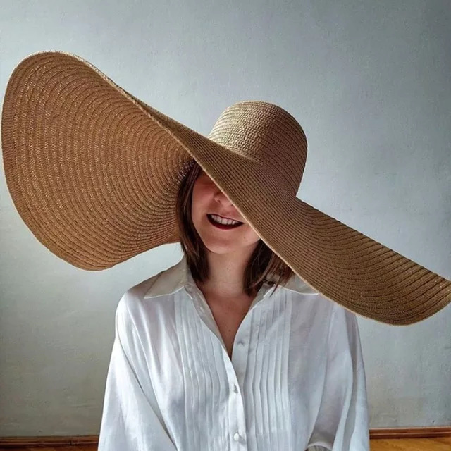 Hat Floppy Wide - Chapeaux de paille de plage surdimensionnés