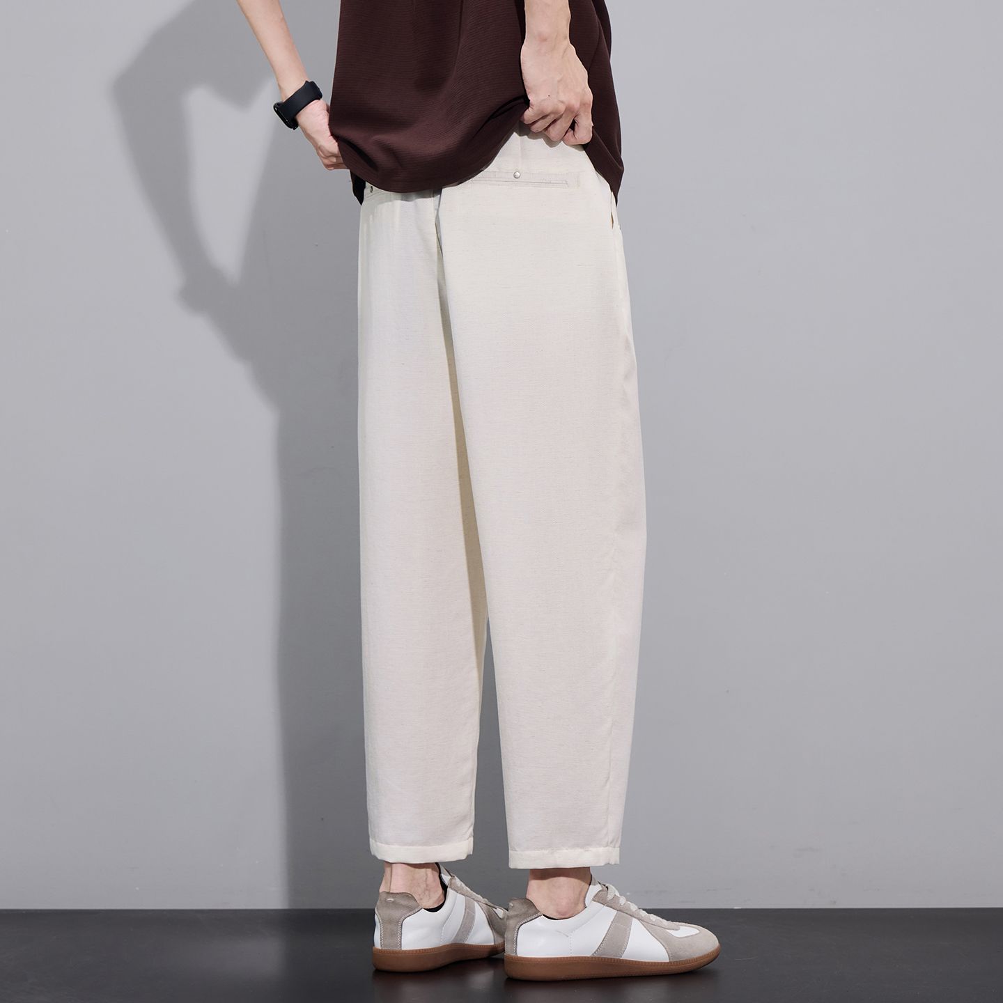 Linen Pant Wide - Pantalon décontracté homme en tissu Lyocell