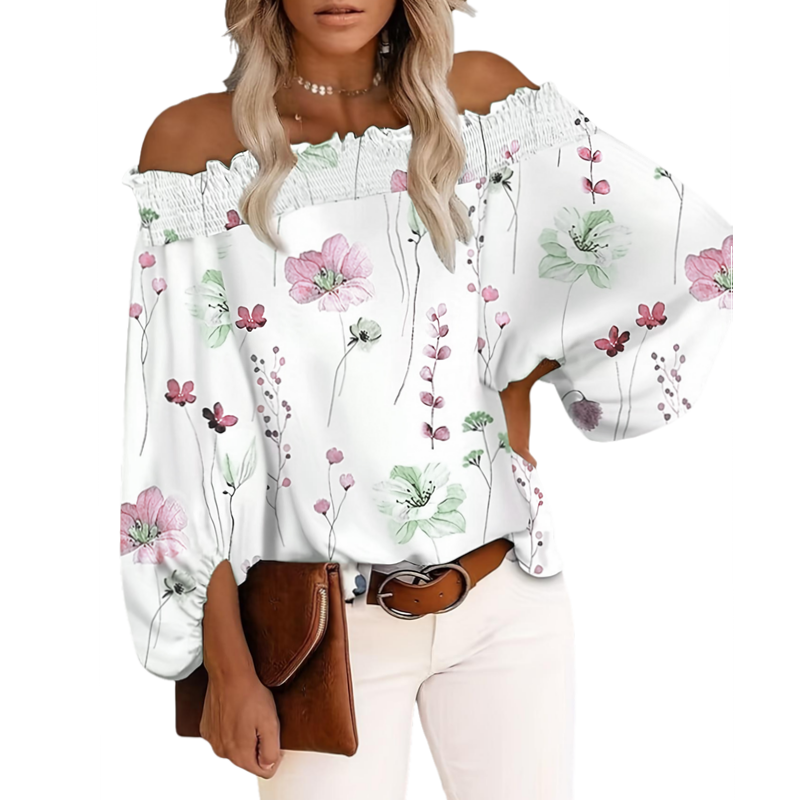 Blouse Off Shoulder - Nouvelle Blouse Décontractée Grande Taille pour