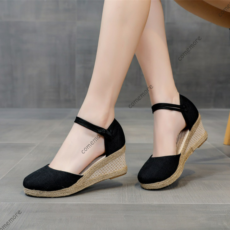 Wedge Espadrille Women - Comemore sandales chaussures d'été à talons