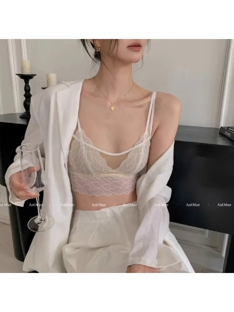 Bralette Triangle Set - Bralette sexy en dentelle sans armatures