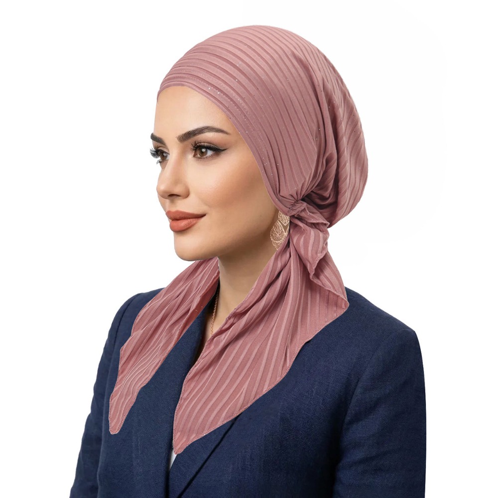 Headband Summer Knit - Turban pré-noué tendance en tissu extensible,