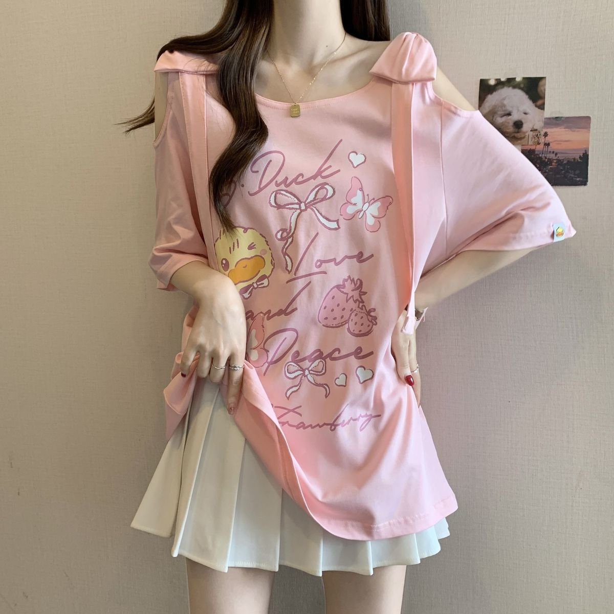 Blouse Off Shoulder - Nouveau T-shirt d'été grande taille pour