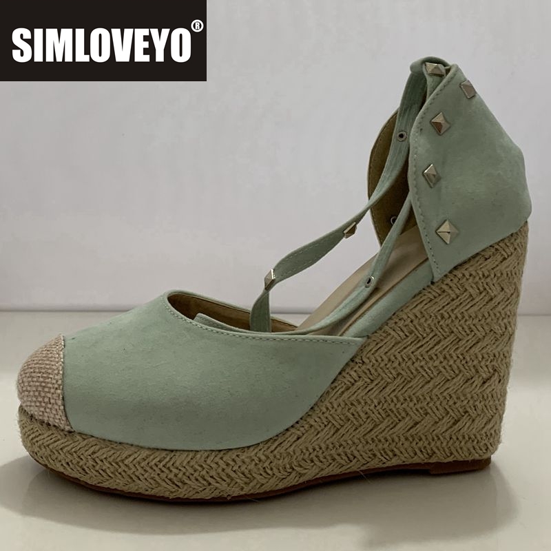 Wedge Espadrille Women - SIMLOVEYO espadrilles femmes sandales compensées talons