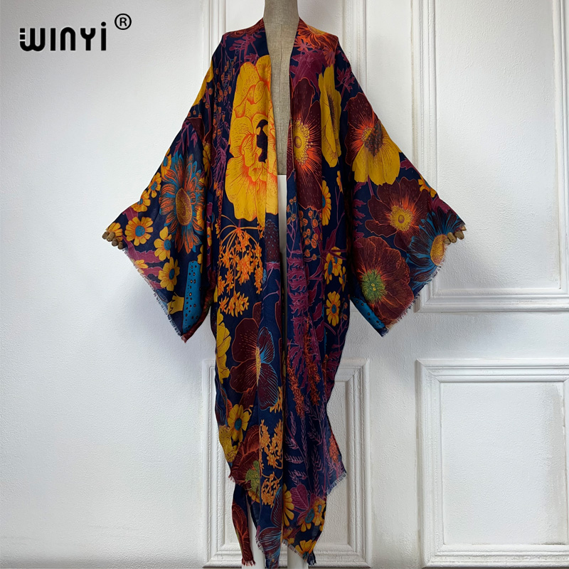 Cover Up Kaftan - WINYI Africa Fashion Robe longue kimono
