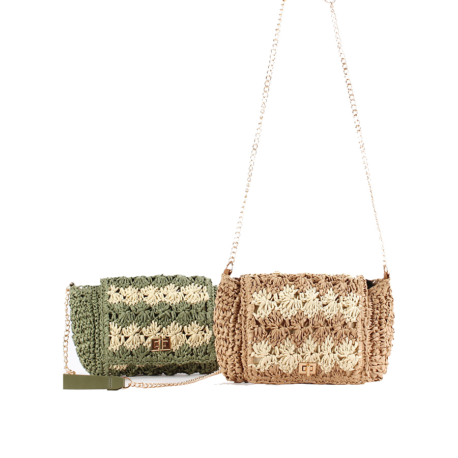 Crochet Bag Raffia - Sacs bandoulière en paille pour femmes,