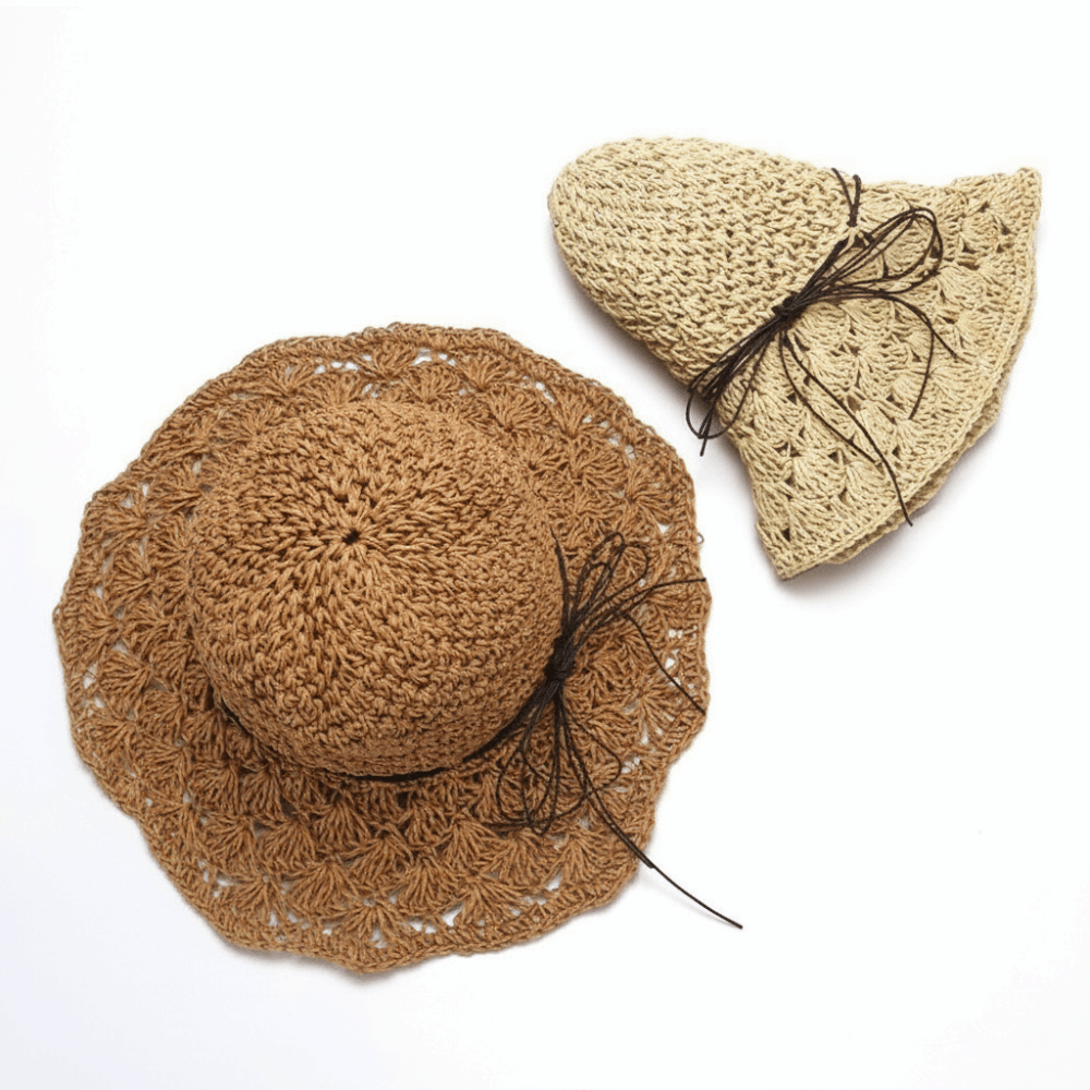 Hat Floppy Wide - Chapeau de paille tressé à la