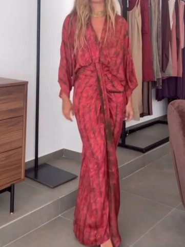 Linen Dress Wrap - Robe d'été pour femme en lin,