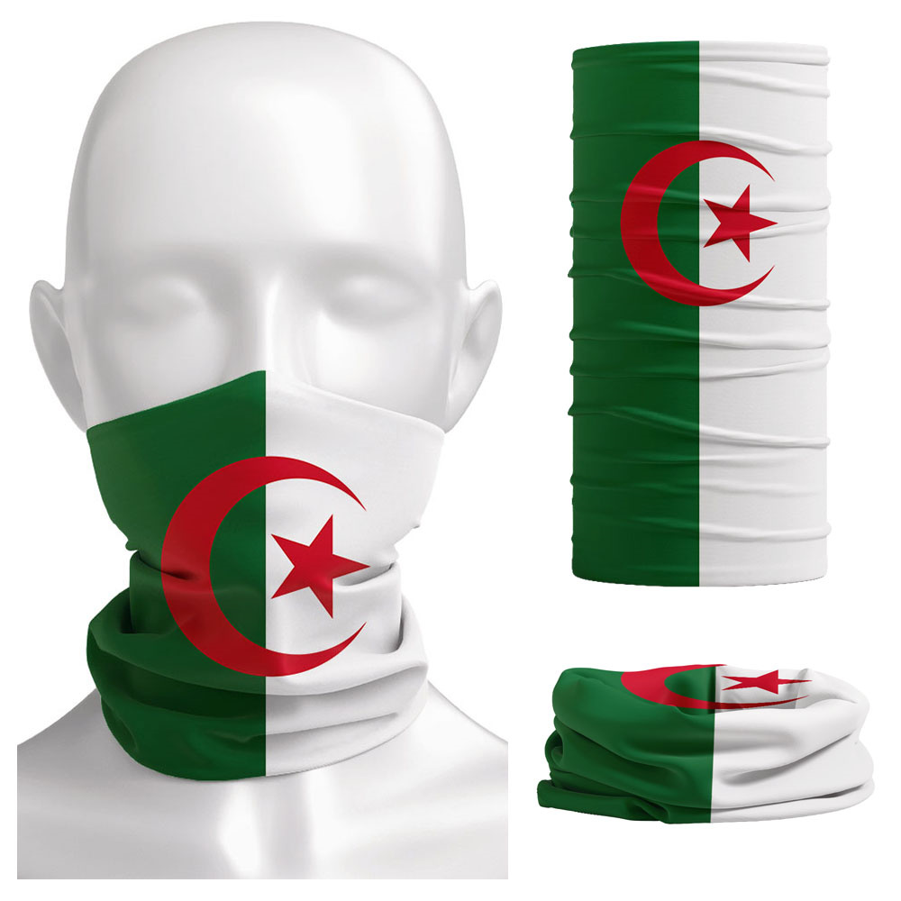 Headband Summer Knit - Couvre-chef Bandana imprimé drapeau algérie, cagoule