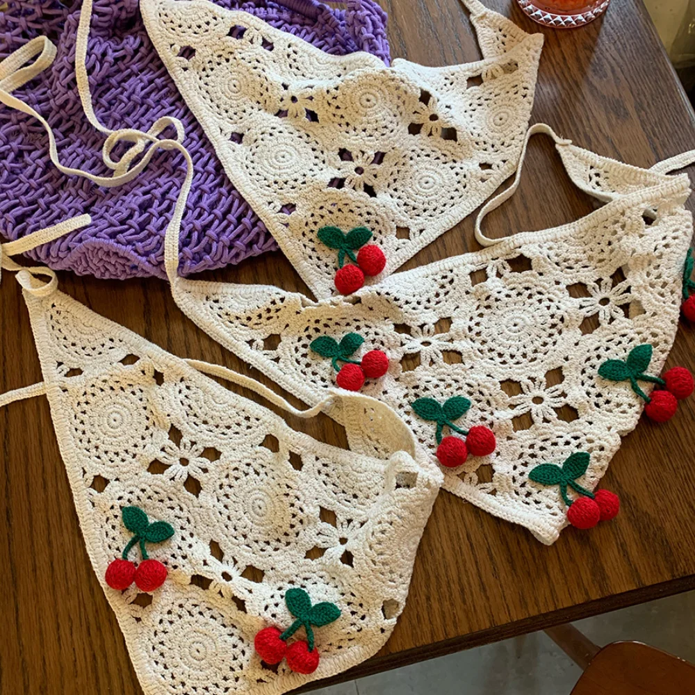 Headband Summer Knit - Doux Style pastoral français Triangle bandeau