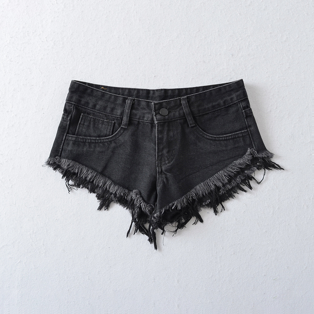 Shorts Denim Frayed - Shorts en jean sexy Y2K pour