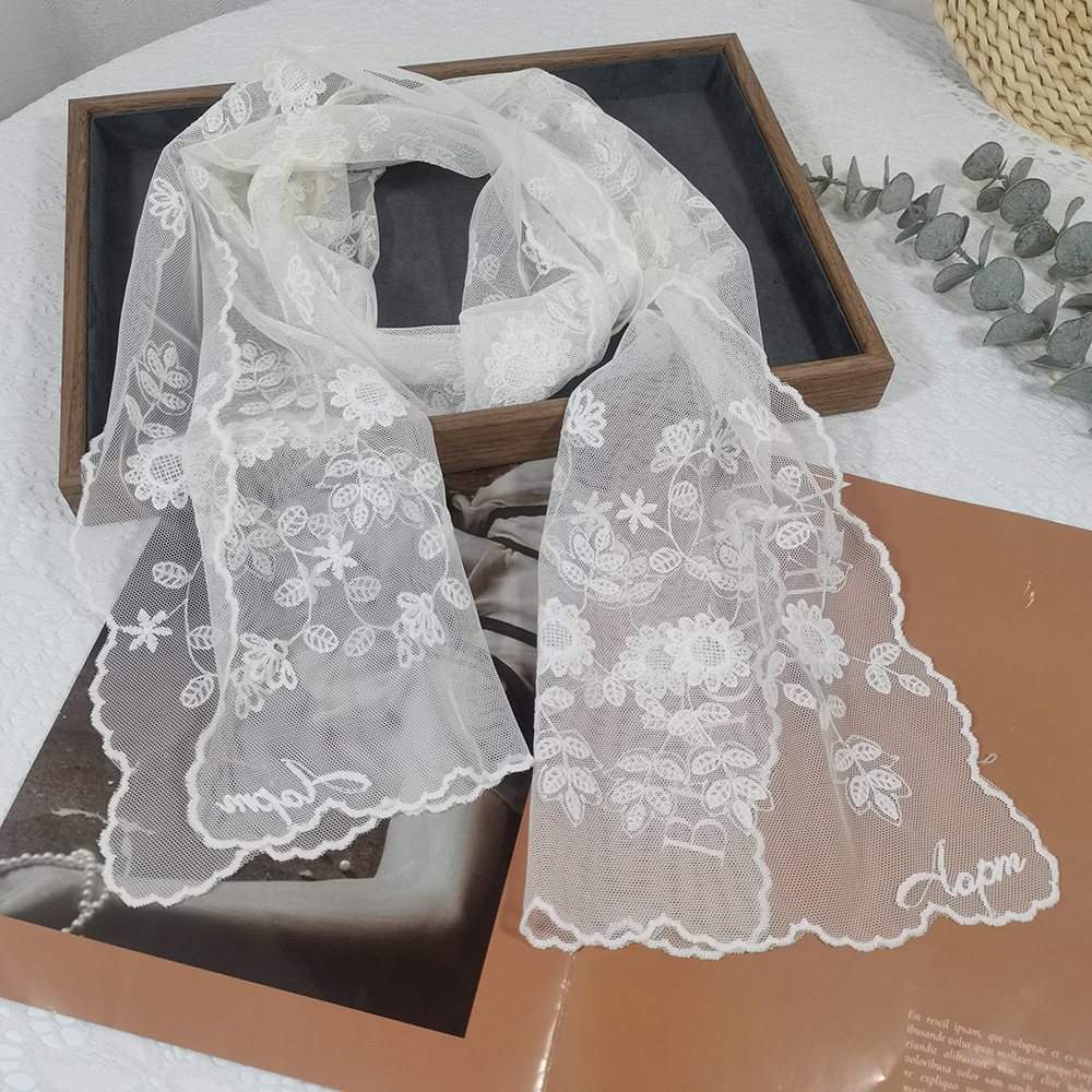 Headband Summer Knit - Dentelle tournesol foulard en soie fée