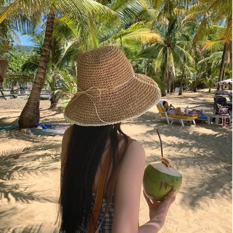 Hat Floppy Wide - 1 pièce Chapeau de paille d'été