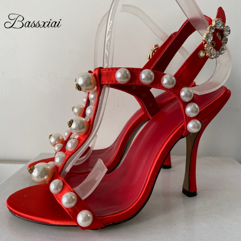 Perle perle décor t-strap talo - Sandal Strappy Heeled avis et prix