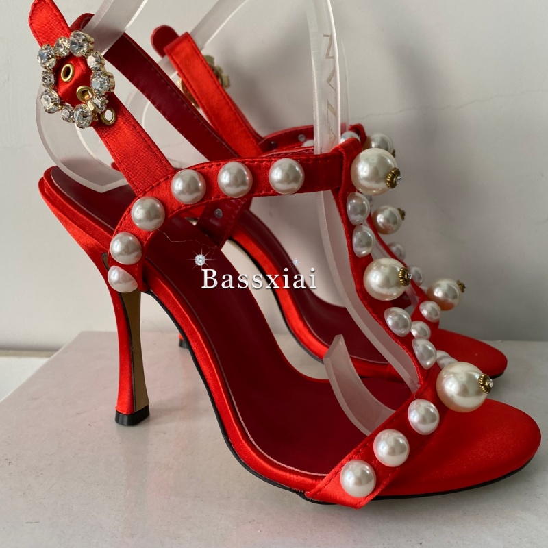 Perle perle décor t-strap talo - Sandal Strappy Heeled avis et prix