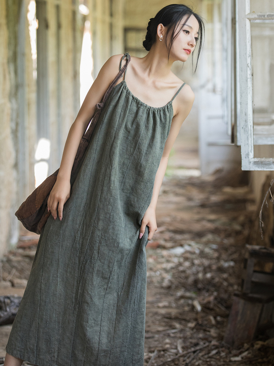 Nouvelle Robe Décontractée Fem - Linen Dress Wrap avis et prix