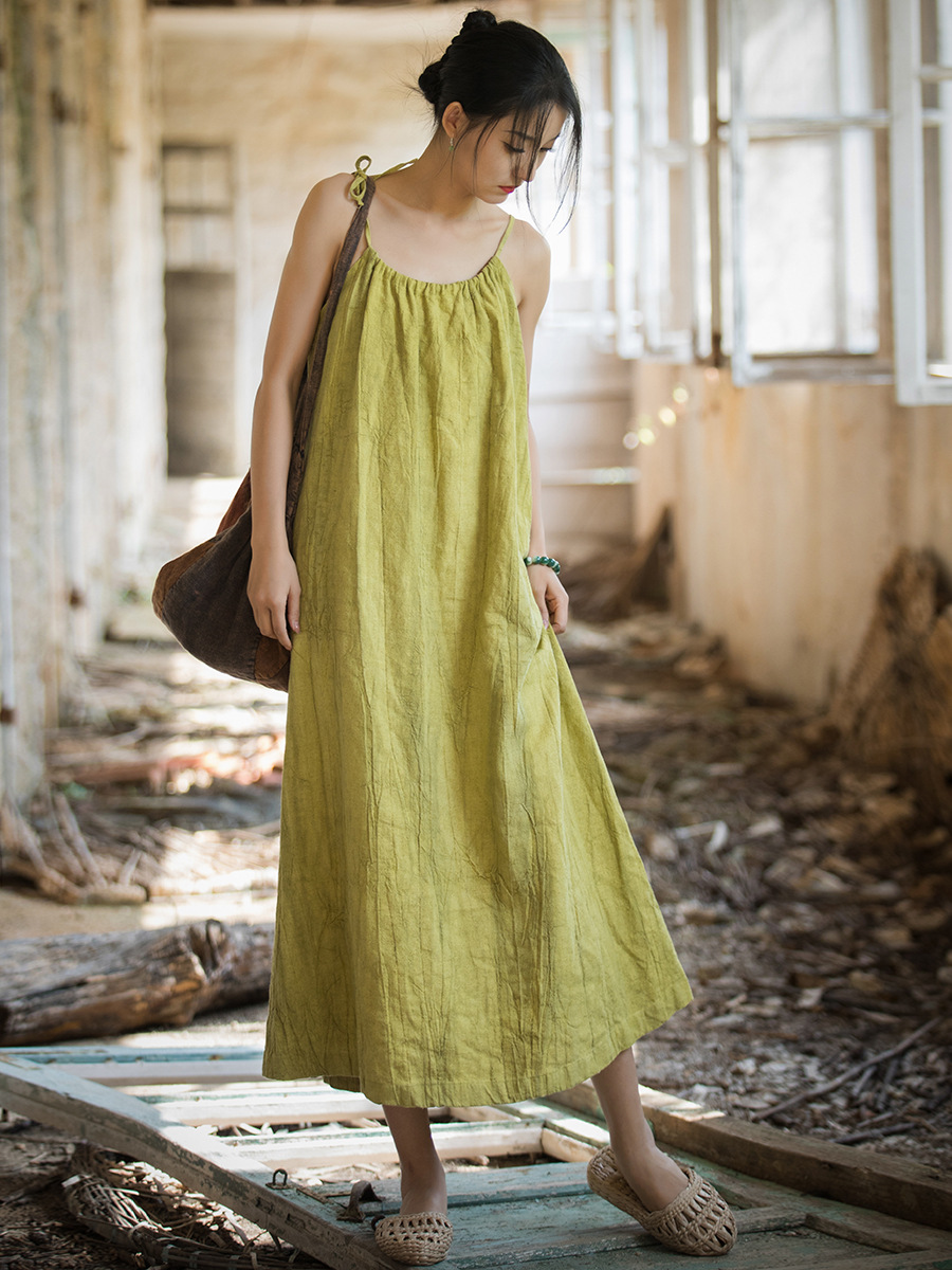 Nouvelle Robe Décontractée Fem - Linen Dress Wrap avis et prix