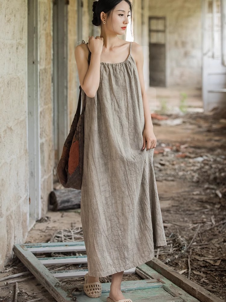 Nouvelle Robe Décontractée Fem - Linen Dress Wrap avis et prix
