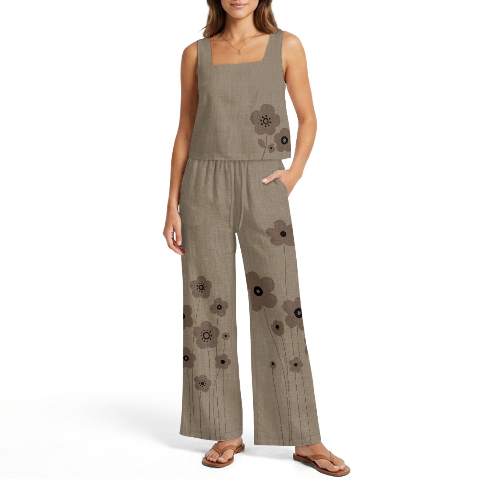 INSTANTARTS Ensemble de gilets - Linen Pant Wide avis et prix