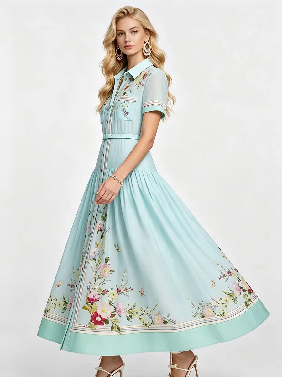 Robes d'été élégantes à imprim - Midi Skirt Floral avis et prix