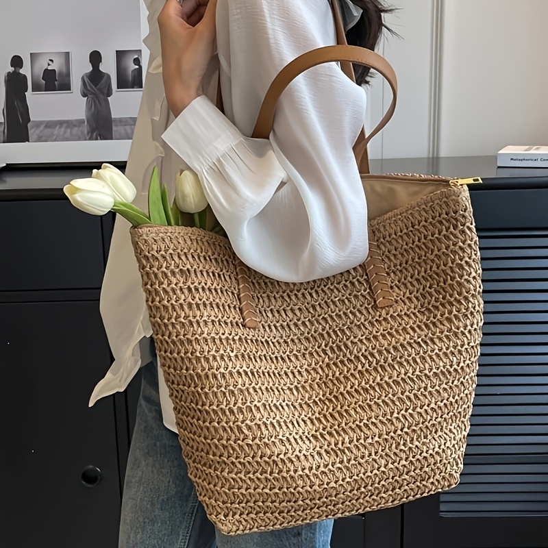Sac tissé à la mode et polyval - Crochet Bag Raffia avis et prix