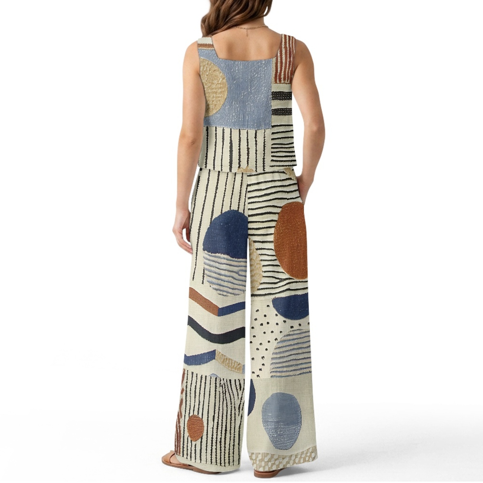INSTANTARTS Ensemble de gilet  - Linen Pant Wide avis et prix