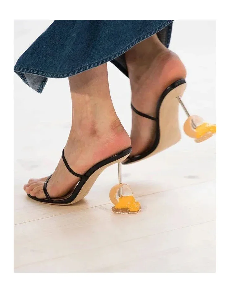 Sandales d'été à lanières bout - Sandal Strappy Heeled avis et prix