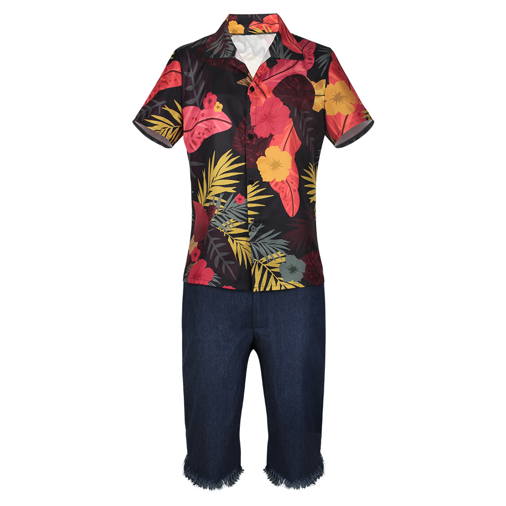 Ensemble chemise florale tropi - Shorts Denim Frayed avis et prix