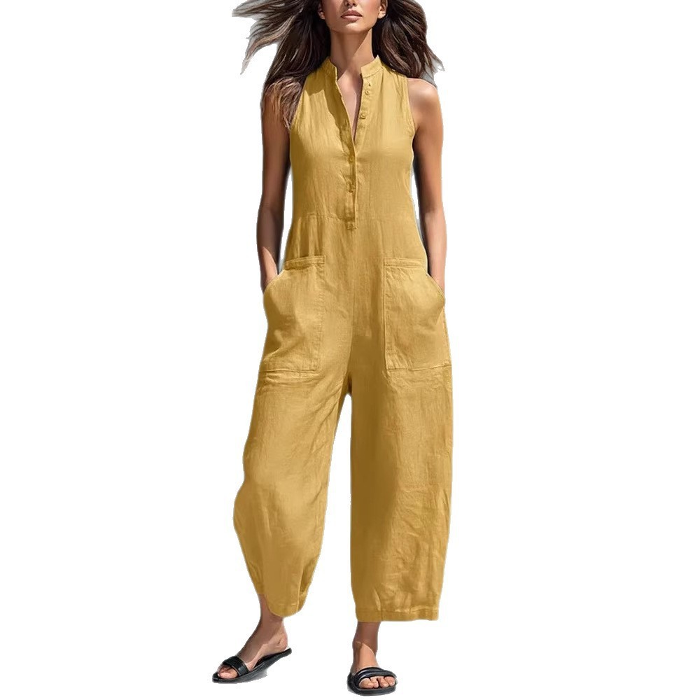 Combinaison sans manches pour  - Jumpsuit Linen Relaxed avis et prix