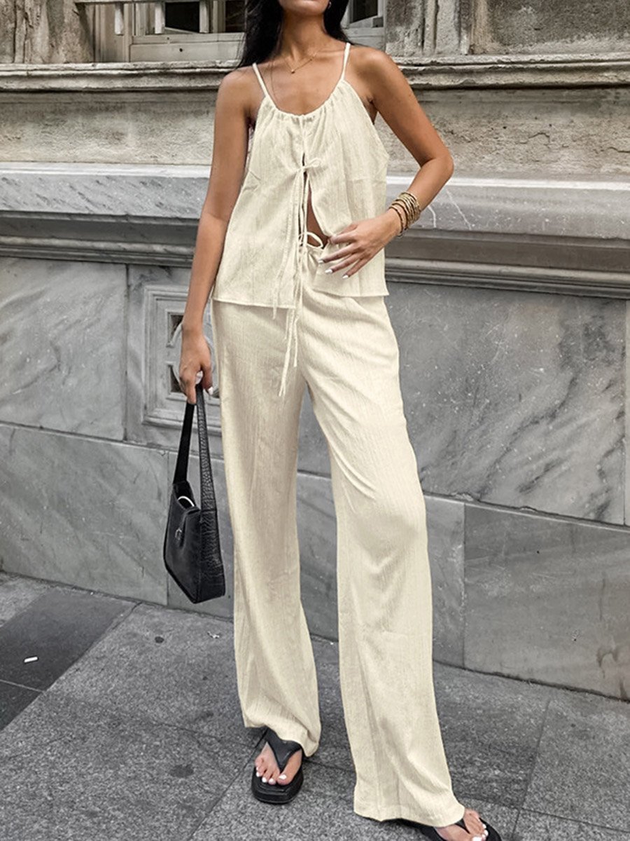 Ensemble deux pièces pour femm - Linen Pant Wide avis et prix
