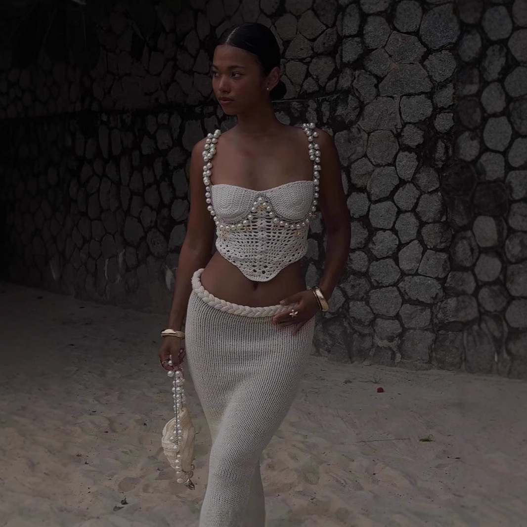 Ensemble deux pièces Sexy pour - Crop Top Crochet avis et prix