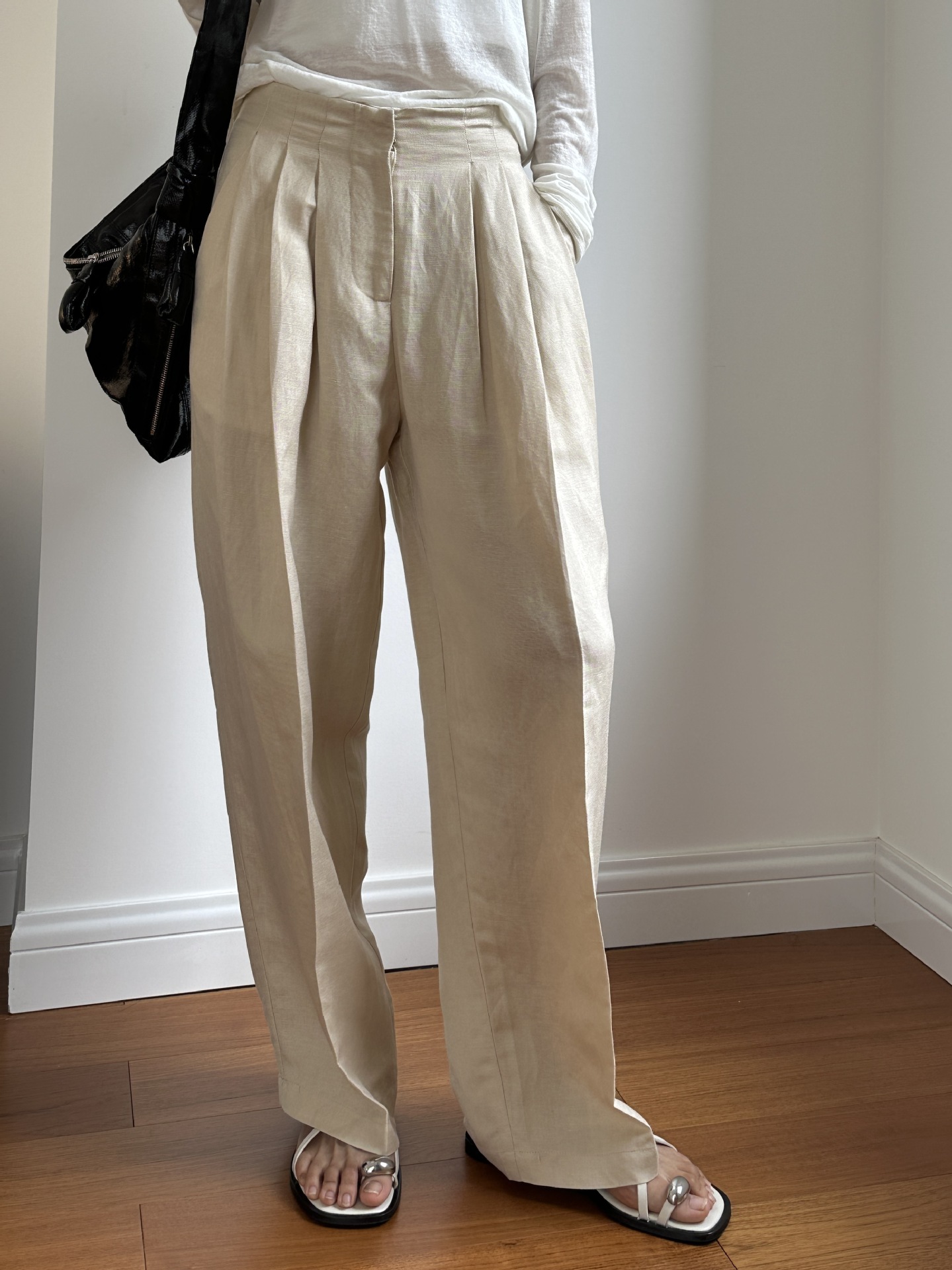 Pantalon décontracté en lin à  - Linen Pant Wide avis et prix