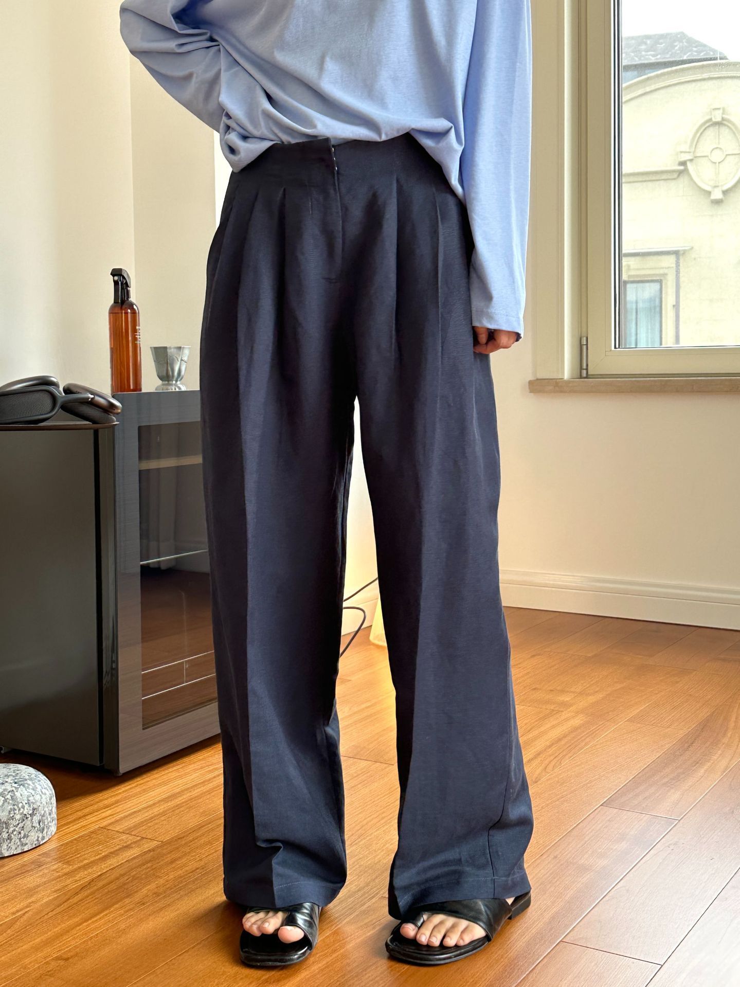 Pantalon décontracté en lin à  - Linen Pant Wide avis et prix