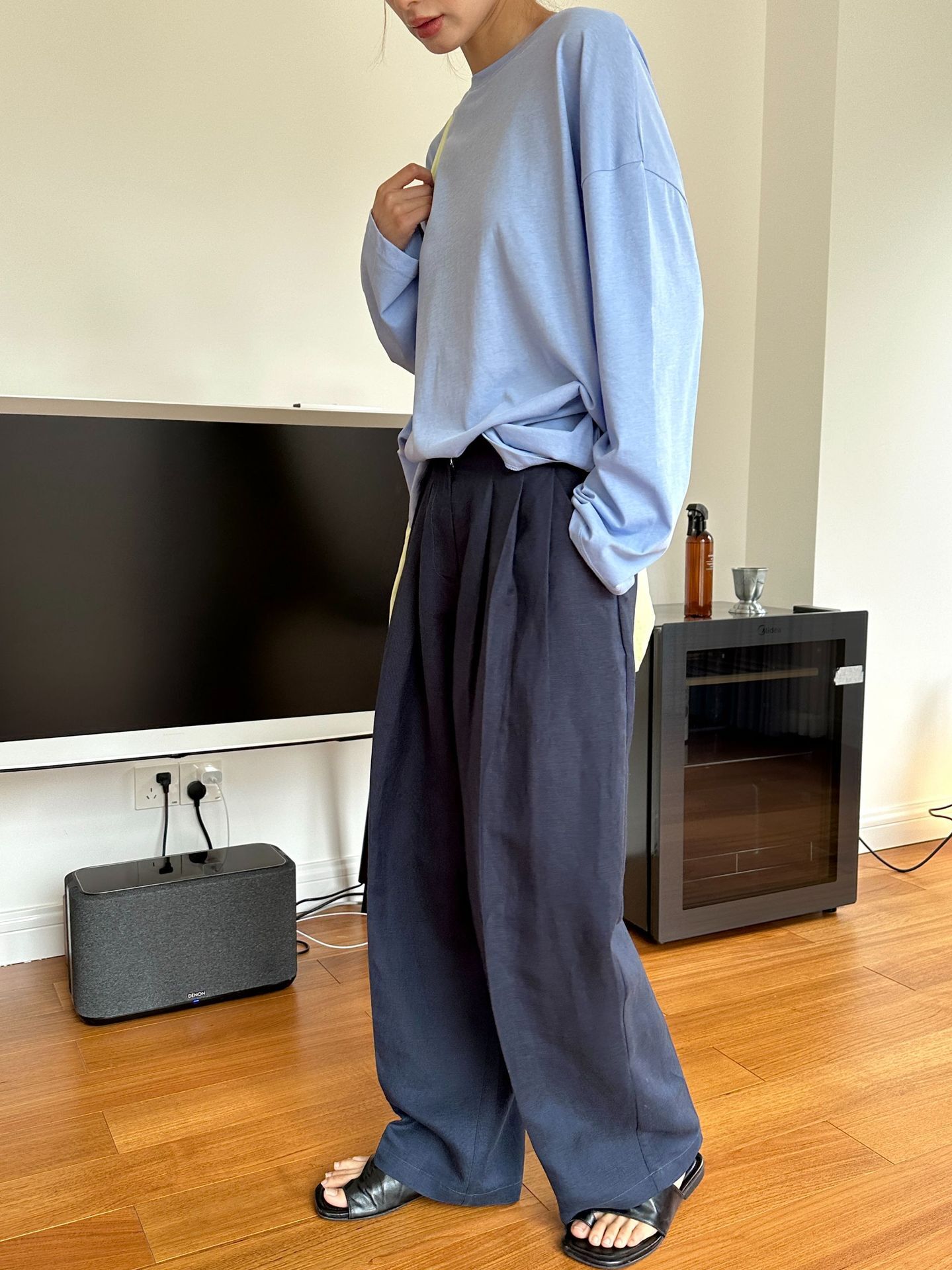 Pantalon décontracté en lin à  - Linen Pant Wide avis et prix