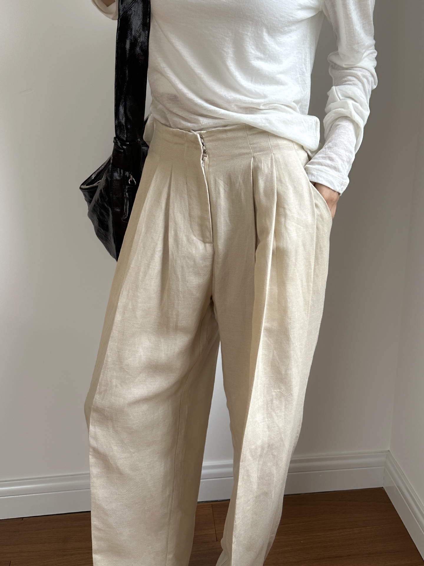 Pantalon décontracté en lin à  - Linen Pant Wide avis et prix