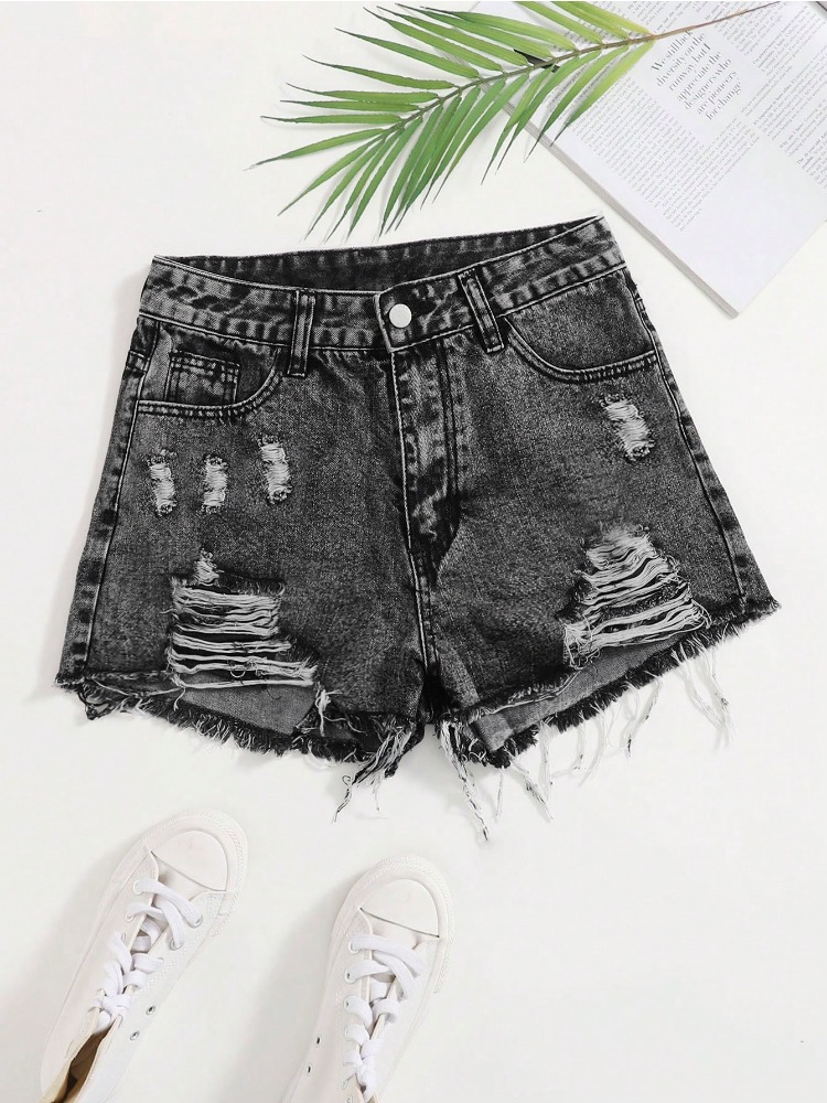 Nouveauté 2026 Short en jean d - Shorts Denim Frayed avis et prix