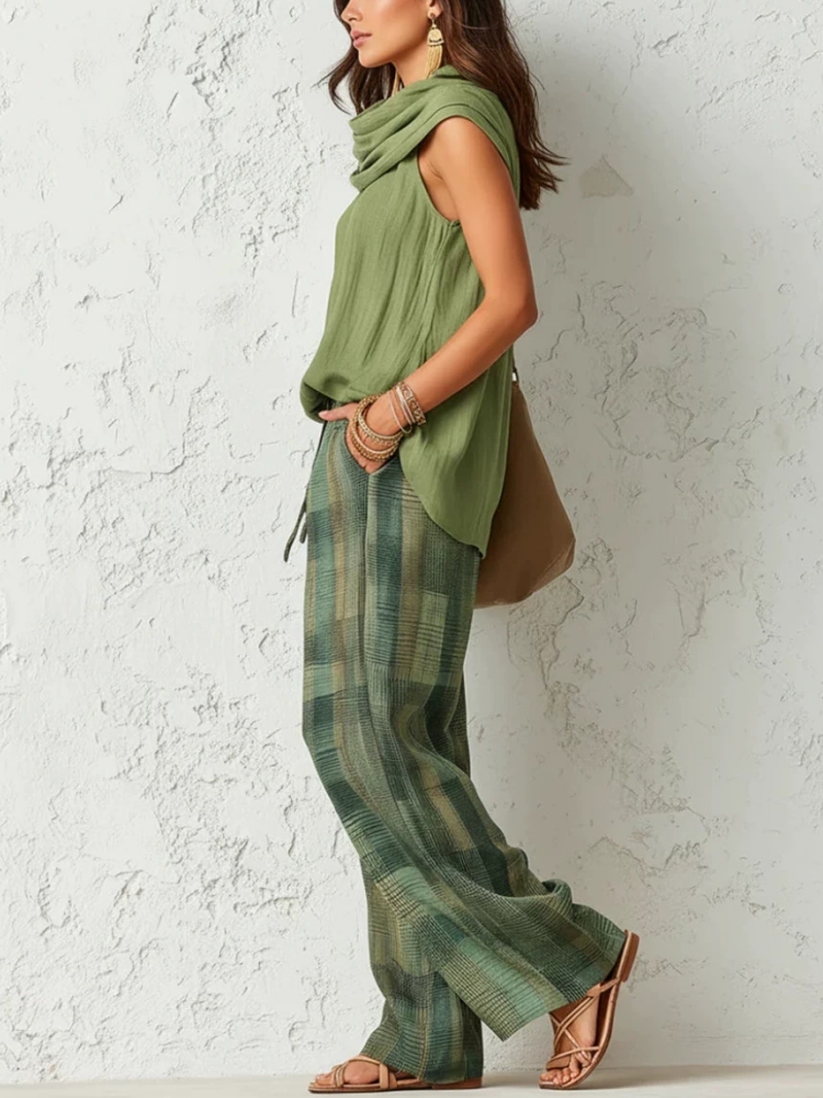 Nouvel ensemble d'été 2 pièces - Linen Pant Wide avis et prix