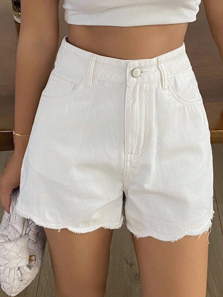 Shorts en jean décontractés po - Shorts Denim Frayed avis et prix