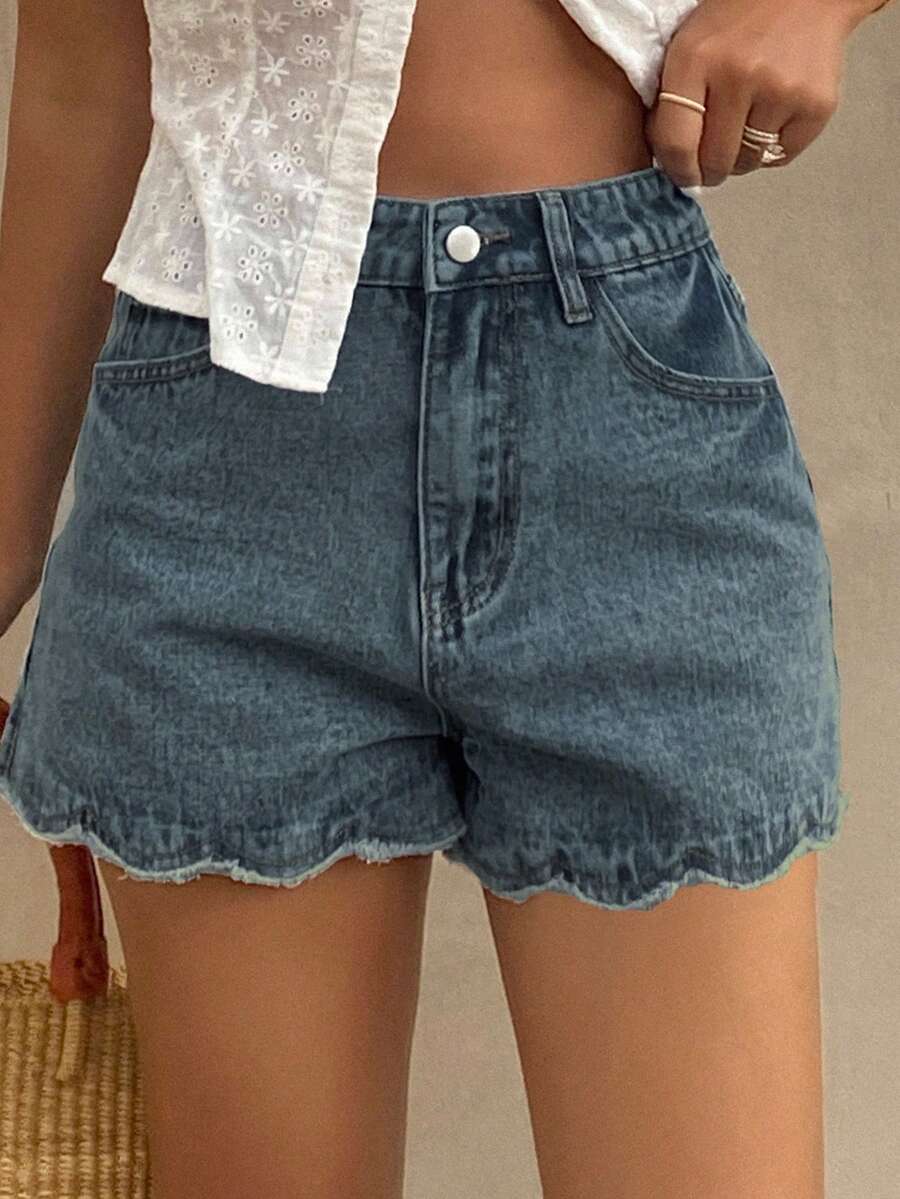 Shorts en jean décontractés po - Shorts Denim Frayed avis et prix