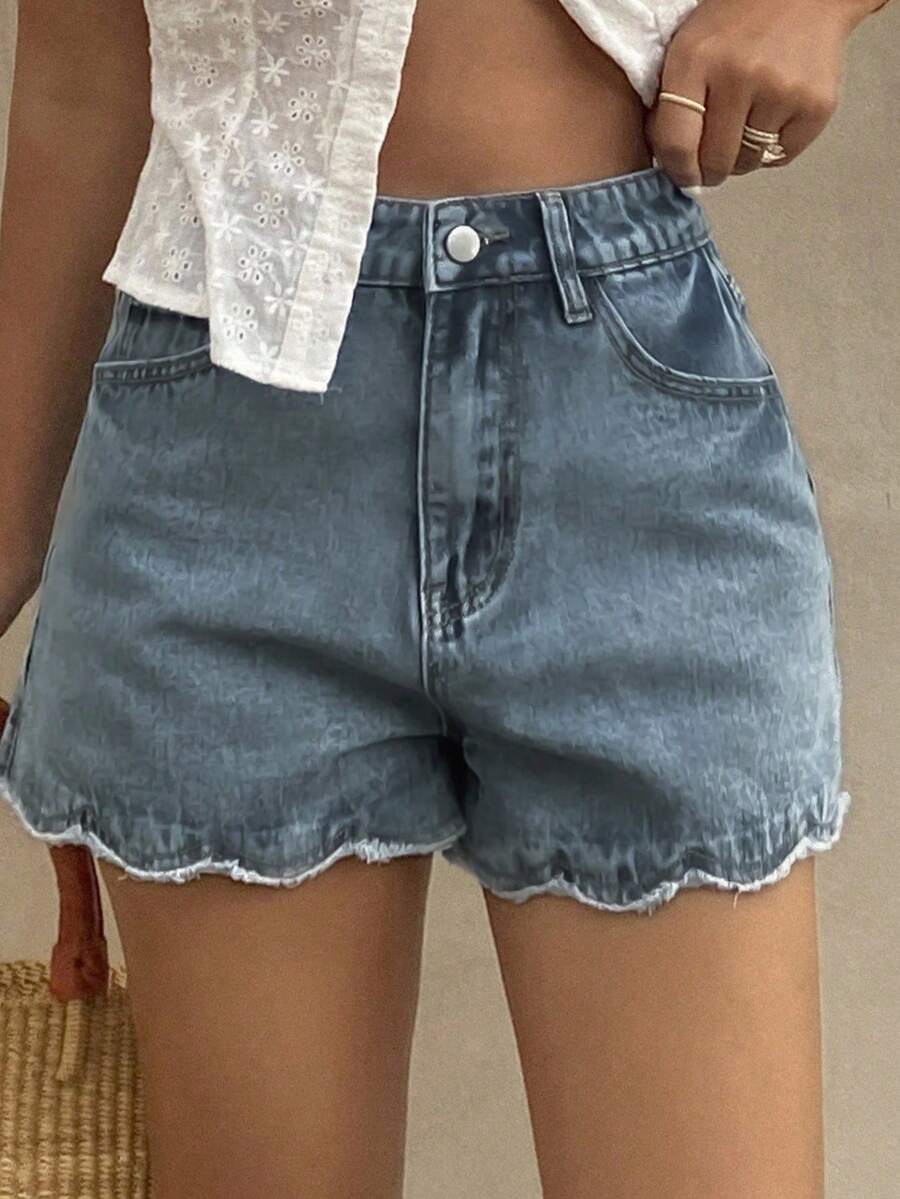 Shorts en jean décontractés po - Shorts Denim Frayed avis et prix