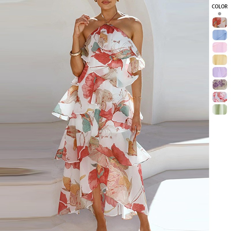 Robe longue de soirée élégante - Maxi Dress Halter avis et prix