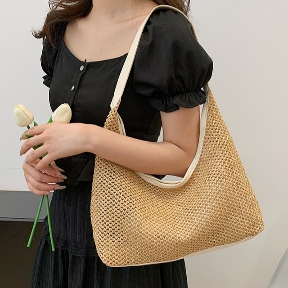 Sac en paille tressé uni migno - Tote Bag Beach avis et prix