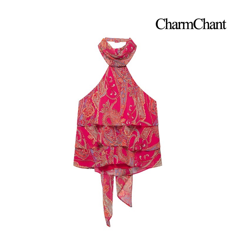 CHARMCHANT Ensemble 2 Pièces F - Midi Skirt Floral avis et prix