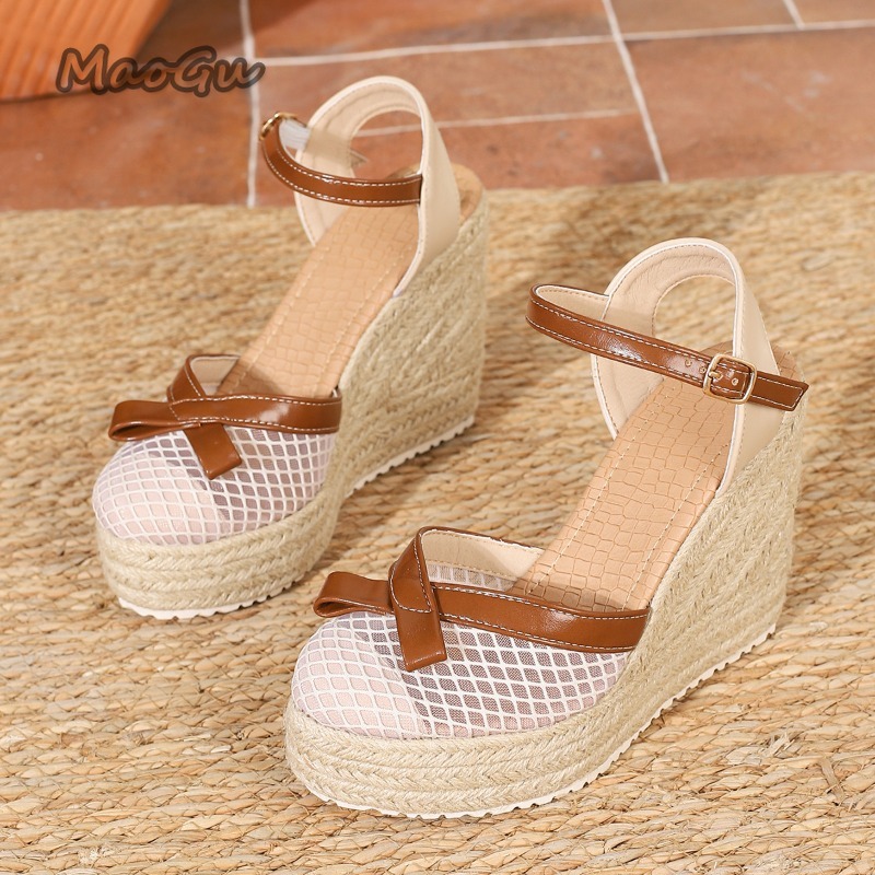 Sandales compensées en maille  - Wedge Espadrille Women avis et prix