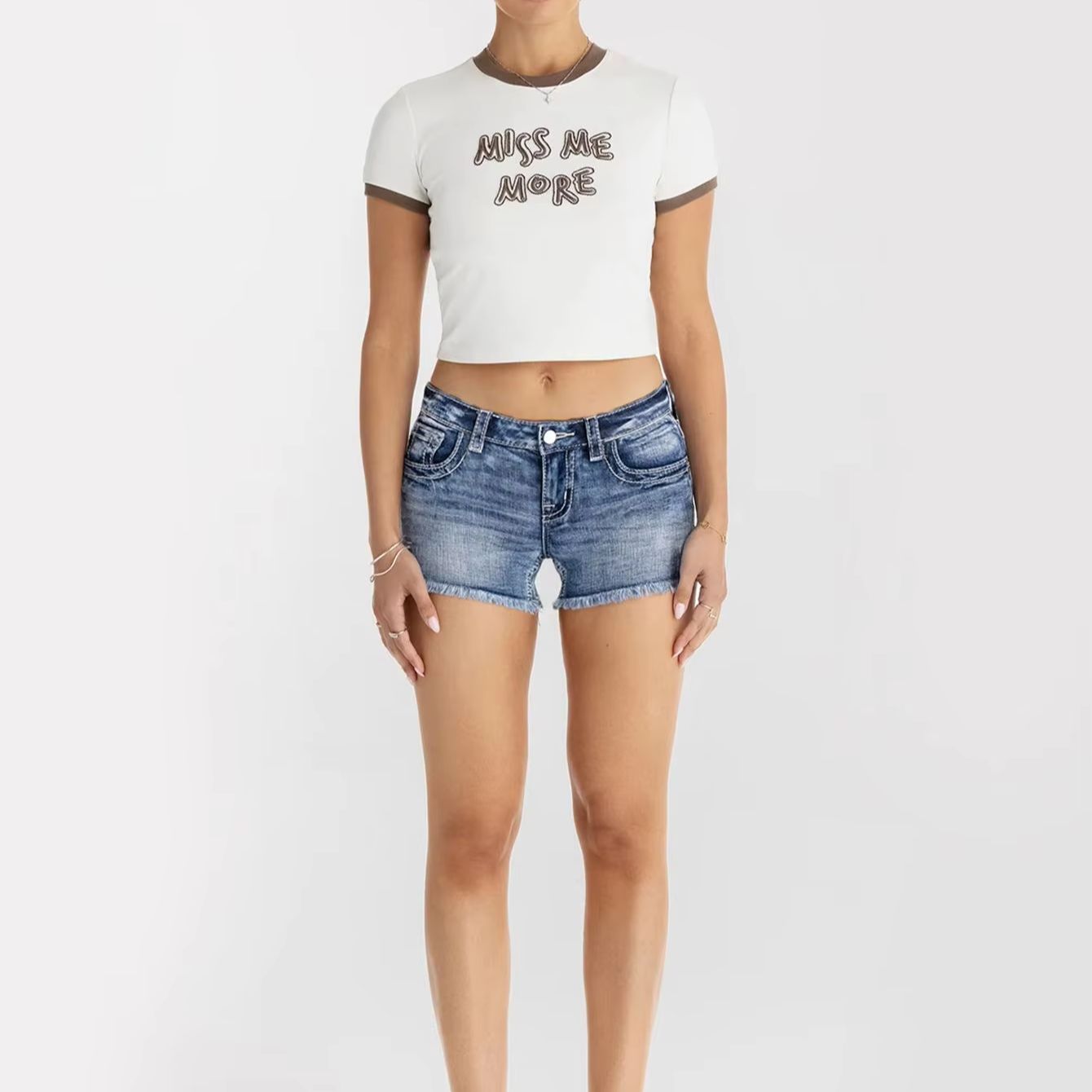Shorts en jean pour femmes, mo - Shorts Denim Frayed avis et prix