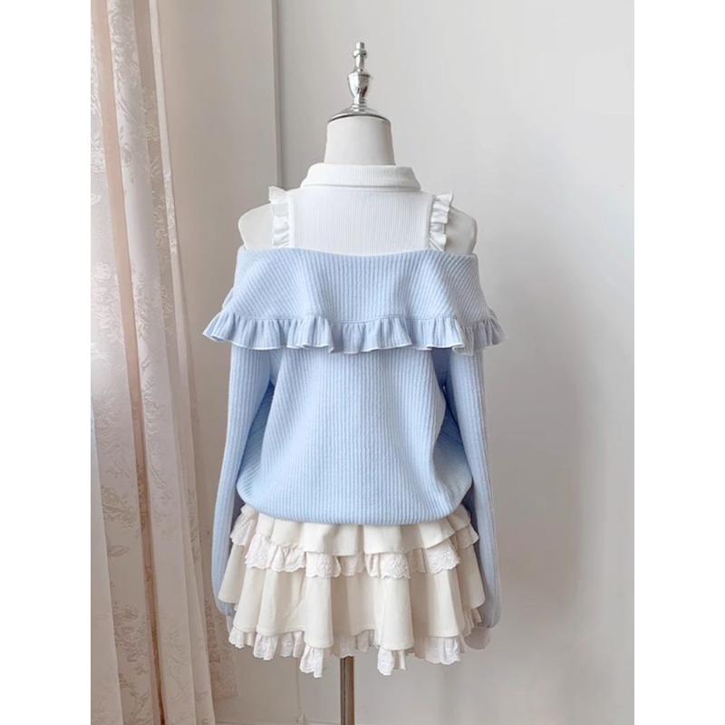 Ensemble 2 pièces Kawaii Soft  - Blouse Off Shoulder avis et prix