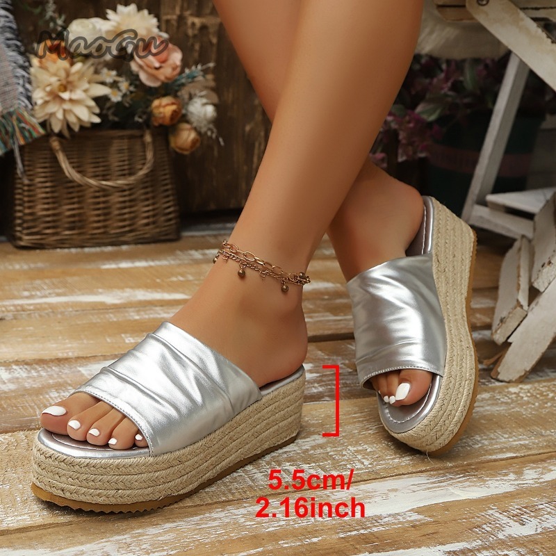 Sandales compensées à platefor - Wedge Espadrille Women avis et prix
