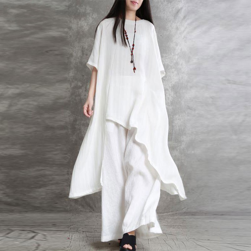 Ensemble 2 pièces en coton et  - Linen Pant Wide avis et prix