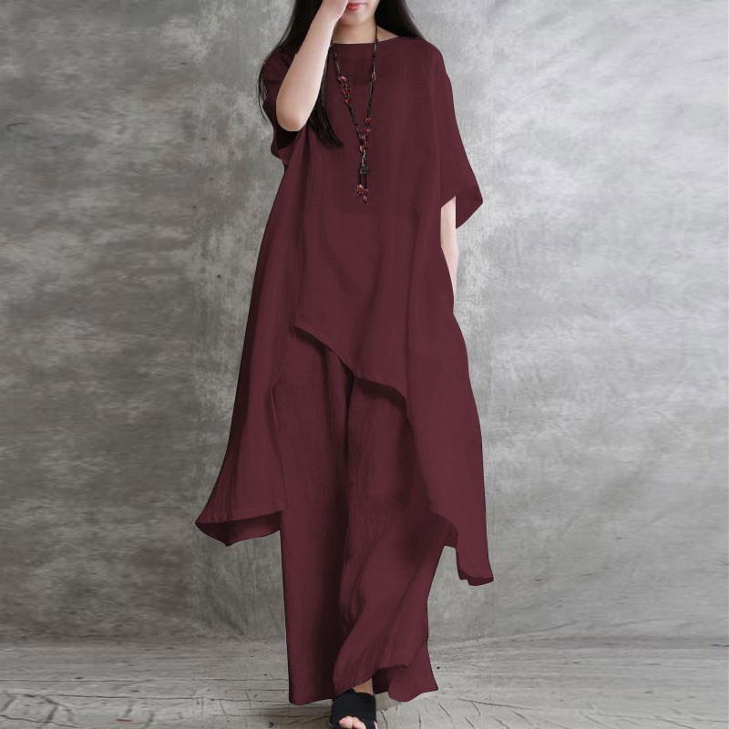 Ensemble 2 pièces en coton et  - Linen Pant Wide avis et prix